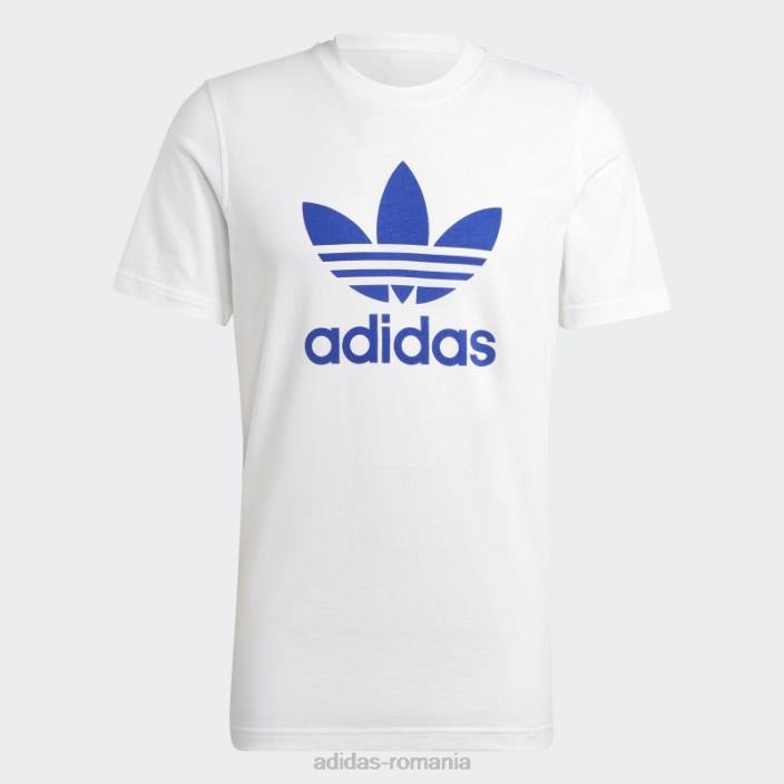 Adidas tricou albastru trifoil adicolor classics bărbați alb/albastru 2JBN6274