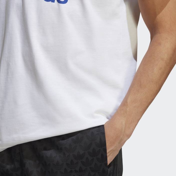 Adidas tricou albastru trifoil adicolor classics bărbați alb/albastru 2JBN6274