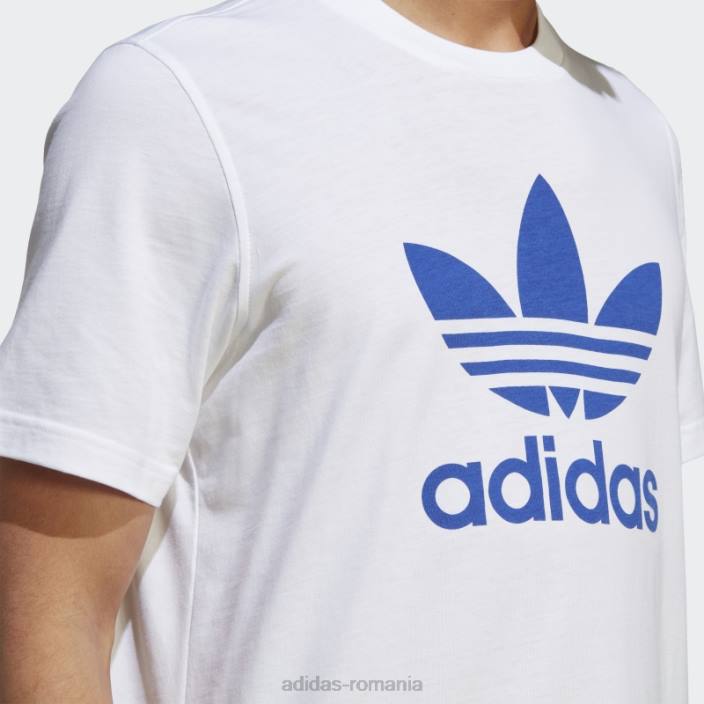 Adidas tricou albastru trifoil adicolor classics bărbați alb/albastru 2JBN6274