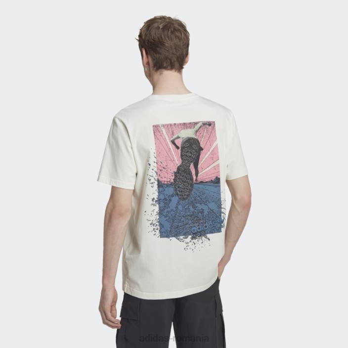 Adidas tricou aventură alb fierbinte bărbați alb 2JBN14851