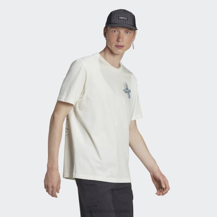 Adidas tricou aventură alb fierbinte bărbați alb 2JBN14851