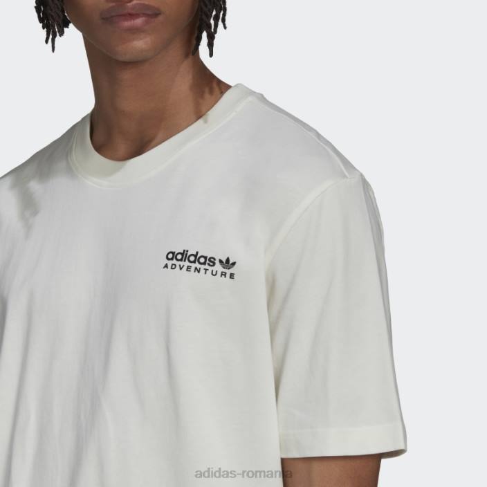 Adidas tricou aventura munte spate alb fierbinte bărbați alb 2JBN14890