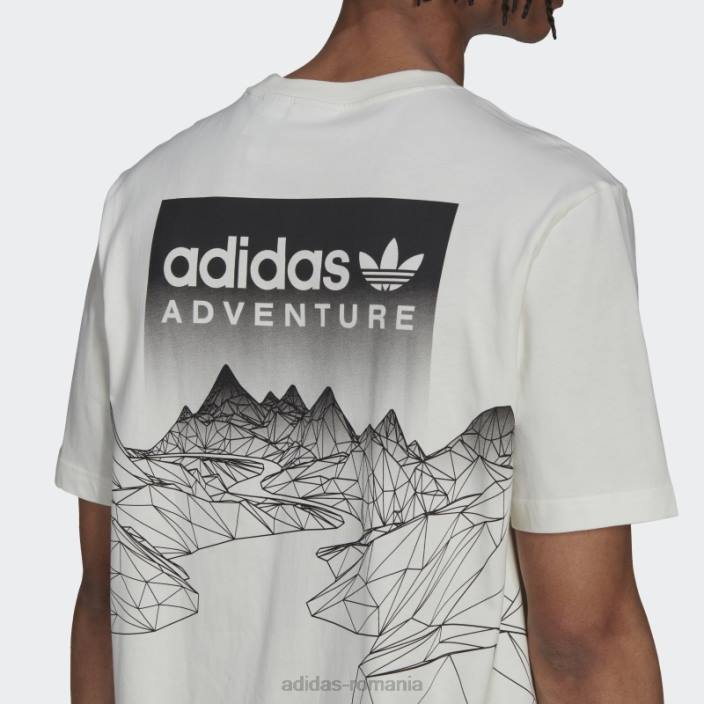 Adidas tricou aventura munte spate alb fierbinte bărbați alb 2JBN14890