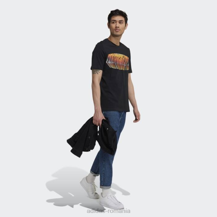 Adidas tricou black hot x paris baschet carpenter bărbați negru 2JBN15094