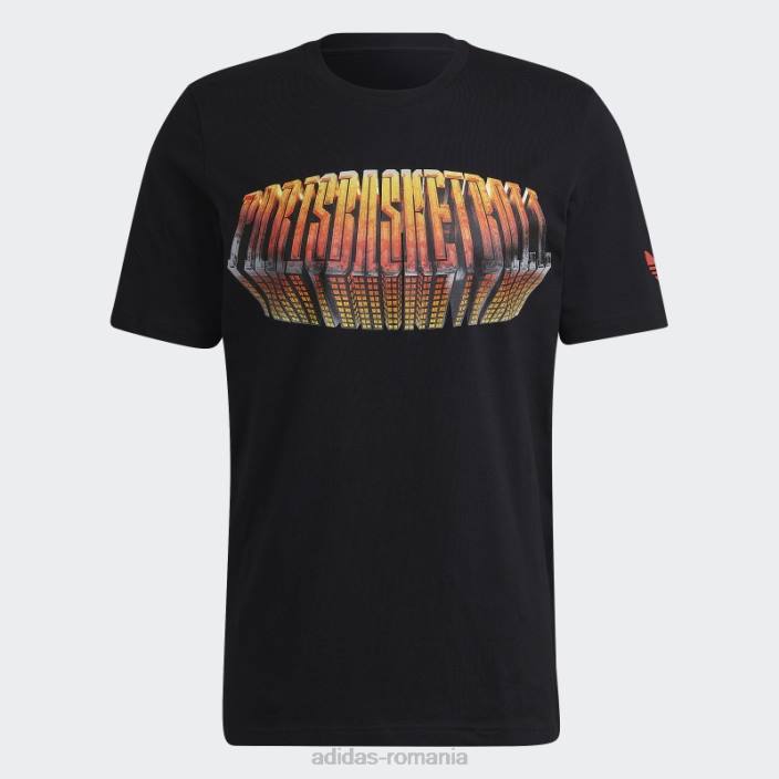 Adidas tricou black hot x paris baschet carpenter bărbați negru 2JBN15094
