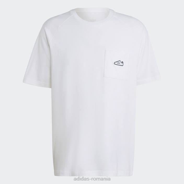 Adidas tricou brodat alb bărbați alb 2JBN7519