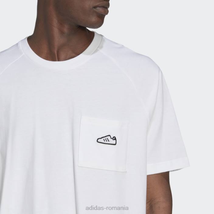 Adidas tricou brodat alb bărbați alb 2JBN7519