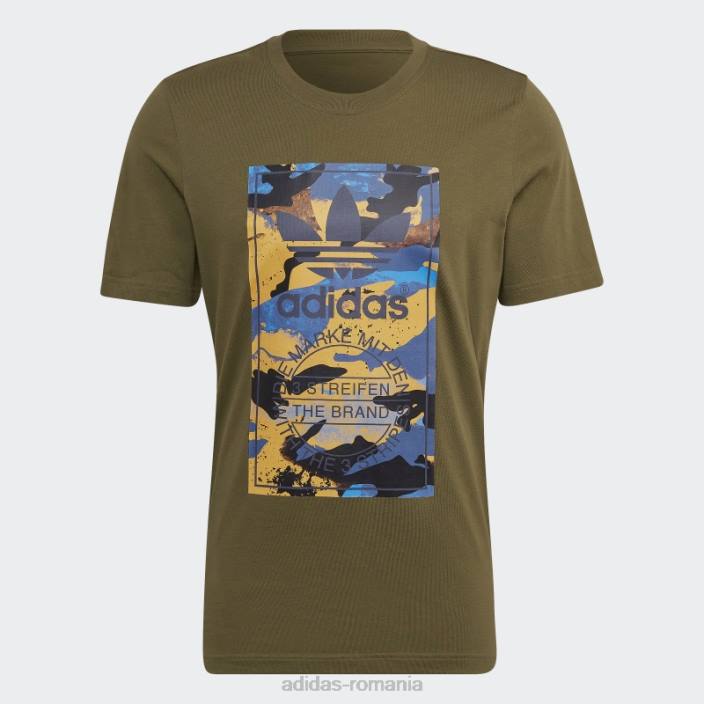 Adidas tricou camo grafic olive bărbați măsline 2JBN14666