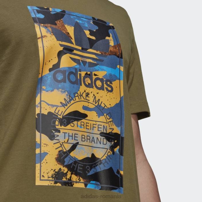 Adidas tricou camo grafic olive bărbați măsline 2JBN14666
