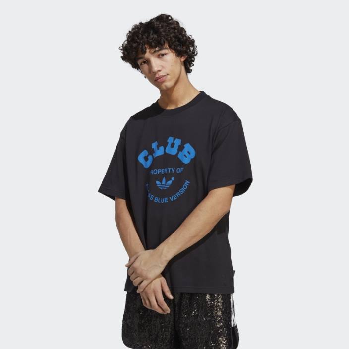 Adidas tricou club negru albastru bărbați negru 2JBN14524