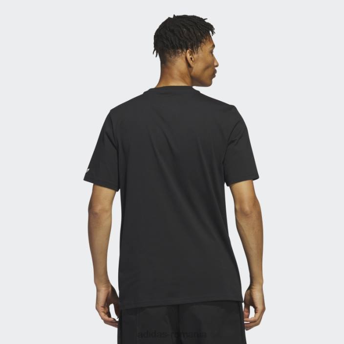 Adidas tricou cu compasiune de mărar negru bărbați alb negru 2JBN5824