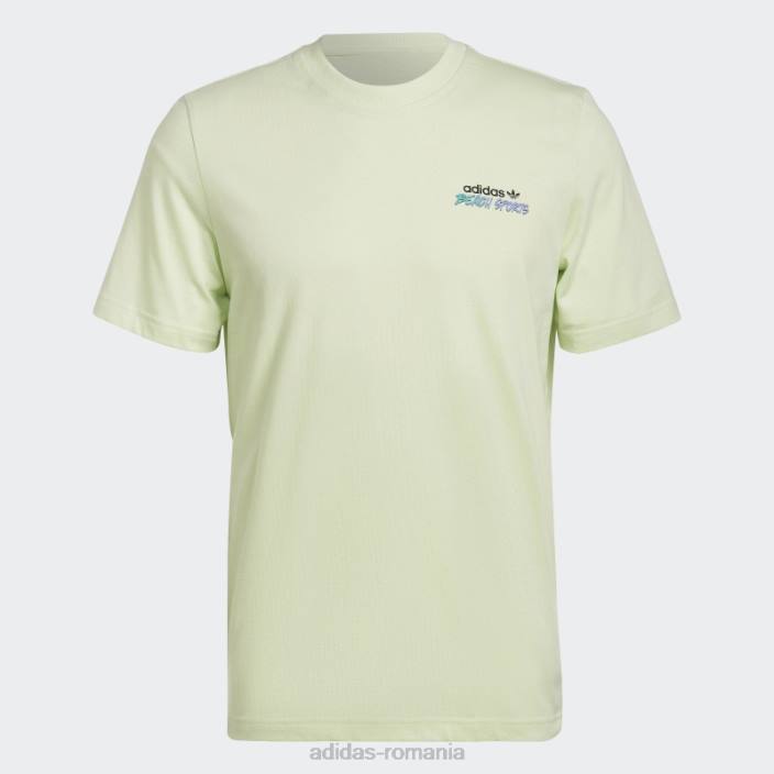 Adidas tricou cu flori de pește alimentat cu grafic lime bărbați lămâie verde 2JBN15107