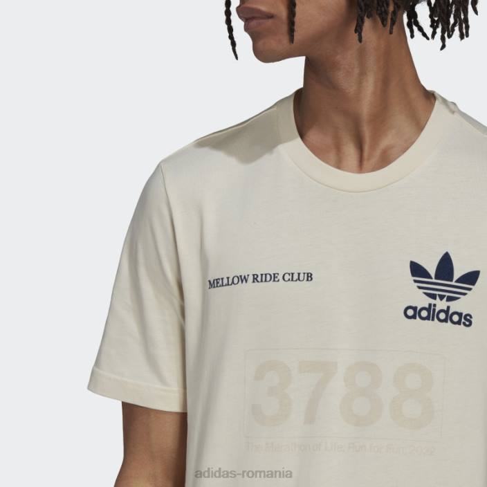 Adidas tricou cu grafică mellow ride club alb bărbați alb 2JBN14648