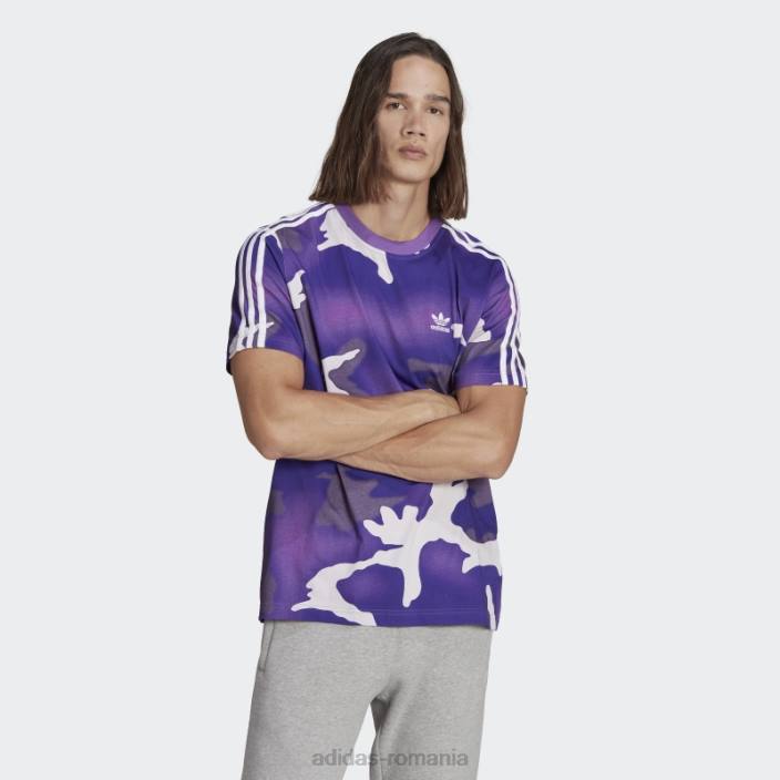 Adidas tricou cu imprimeu camo cu grafică violet bărbați Violet 2JBN15202
