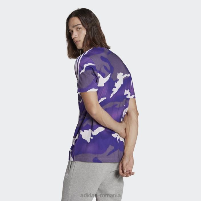 Adidas tricou cu imprimeu camo cu grafică violet bărbați Violet 2JBN15202