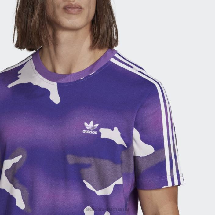 Adidas tricou cu imprimeu camo cu grafică violet bărbați Violet 2JBN15202