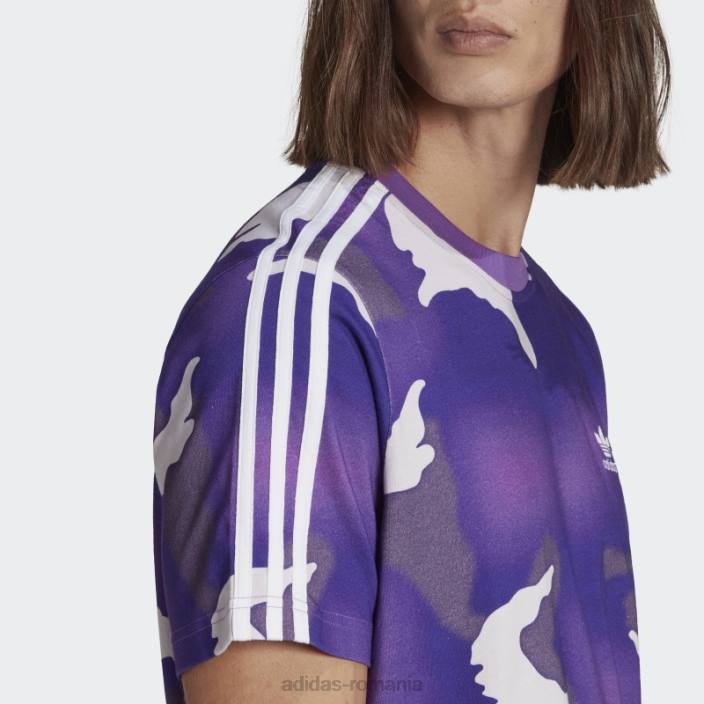 Adidas tricou cu imprimeu camo cu grafică violet bărbați Violet 2JBN15202