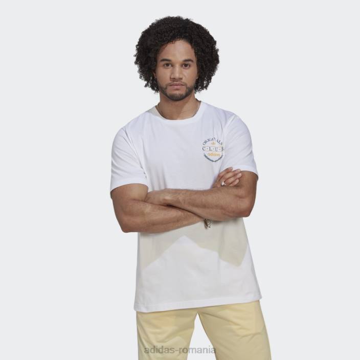 Adidas tricou cu logo club alb bărbați alb 2JBN1477