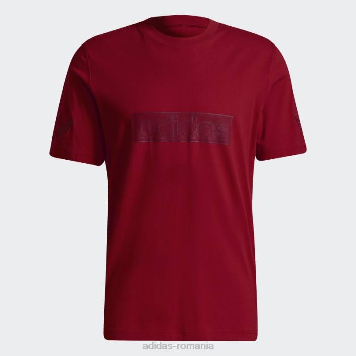 Adidas tricou cu logo sprt roșu victorie fierbinte bărbați roșu victorie 2JBN15116