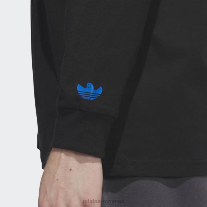 Adidas tricou cu mânecă lungă grafic shmoofoil negru bărbați negru/multicolor 2JBN5677
