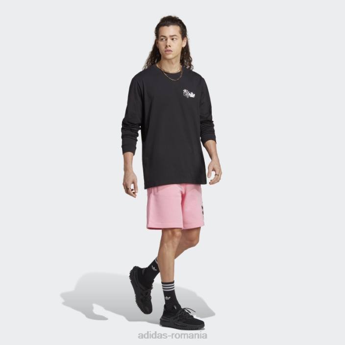 Adidas tricou cu mânecă lungă hack the elite grafică negru bărbați negru 2JBN13939