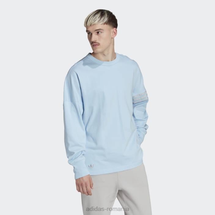 Adidas tricou cu mânecă lungă sky adicolor neuclassics bărbați cer/gri 2JBN7324