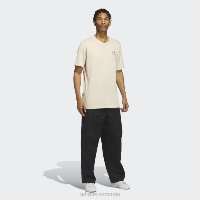 Adidas tricou cu mânecă scurtă de afaceri Sand Mariah bărbați nisip/argilă/alb 2JBN5405