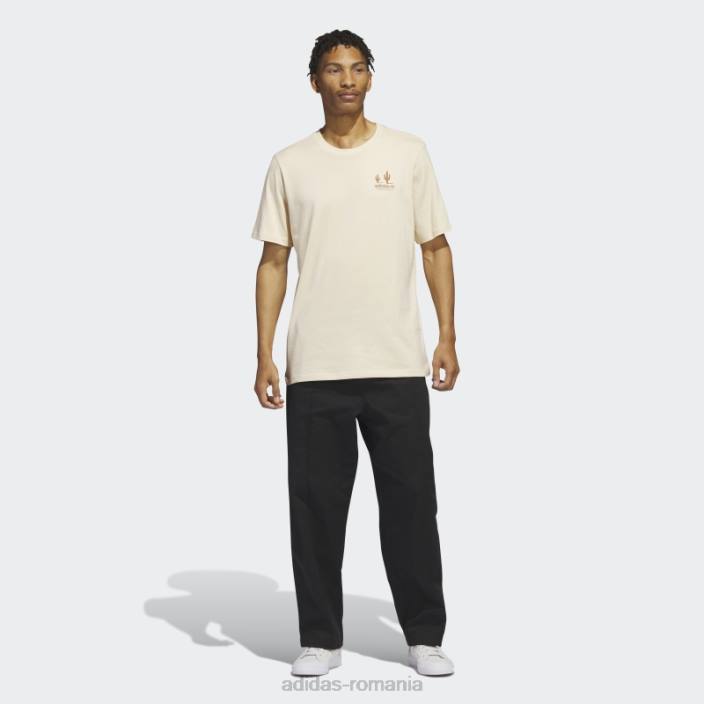 Adidas tricou cu mânecă scurtă de afaceri Sand Mariah bărbați nisip/argilă/alb 2JBN5405