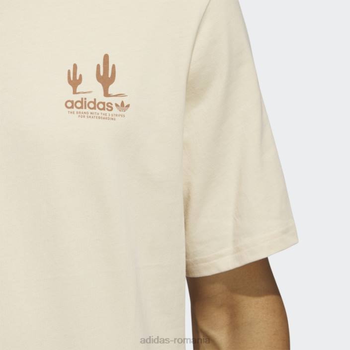 Adidas tricou cu mânecă scurtă de afaceri Sand Mariah bărbați nisip/argilă/alb 2JBN5405