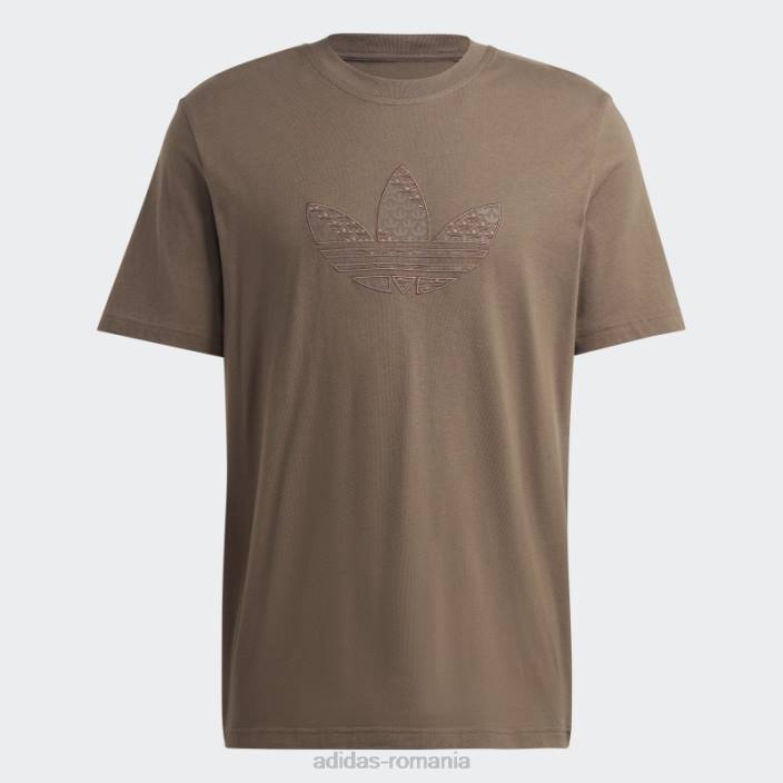 Adidas tricou cu monogramă grafică pământ bărbați Pământ 2JBN13723