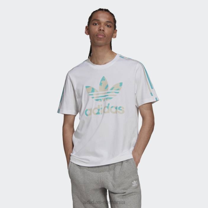 Adidas tricou cu umplutură camo grafică alb bărbați alb 2JBN15248