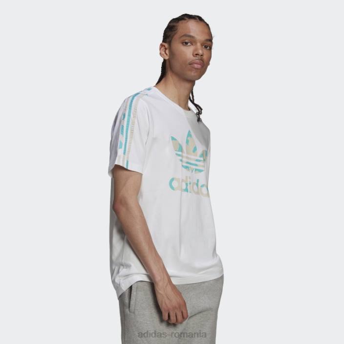 Adidas tricou cu umplutură camo grafică alb bărbați alb 2JBN15248