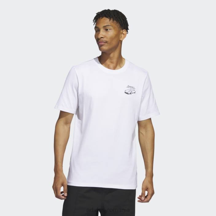Adidas tricou de afaceri al lui Zach alb bărbați alb/verde curte/negru 2JBN826