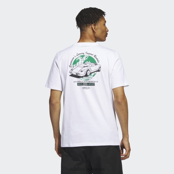 Adidas tricou de afaceri al lui Zach alb bărbați alb/verde curte/negru 2JBN826