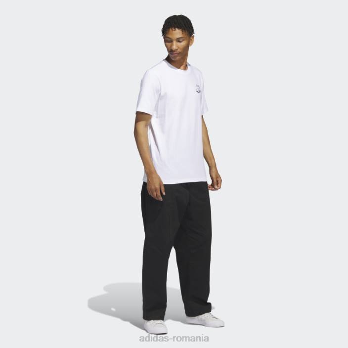 Adidas tricou de afaceri al lui Zach bărbați alb/verde curte/negru 2JBN4999