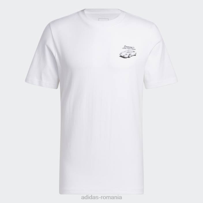 Adidas tricou de afaceri al lui Zach bărbați alb/verde curte/negru 2JBN4999