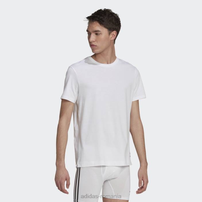 Adidas tricou din bumbac comfort core alb adidas bărbați alb 2JBN5880