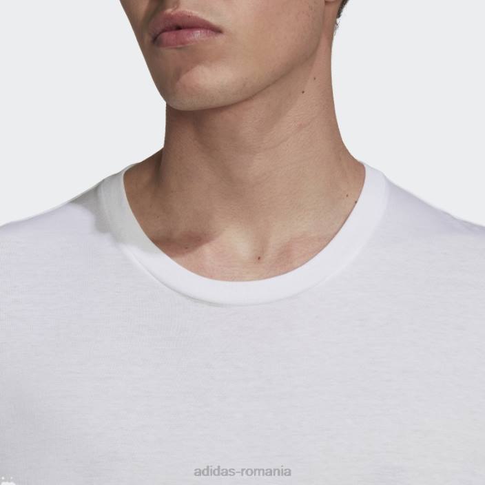 Adidas tricou din bumbac comfort core alb adidas bărbați alb 2JBN5880