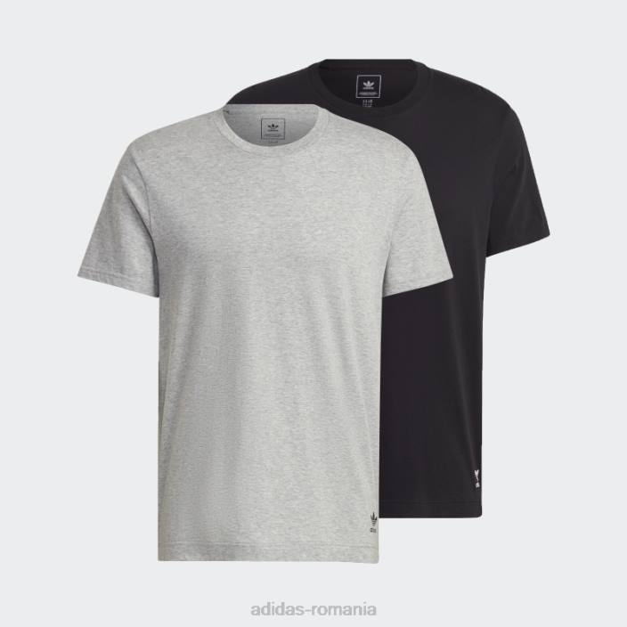 Adidas tricou din bumbac comfort core negru bărbați negru/gri mediu 2JBN5462