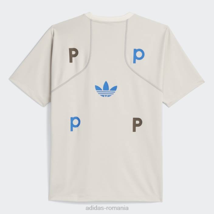 Adidas tricou elegant gri cu mânecă scurtă pop tech bărbați beatitudine/alb/gri 2JBN6703