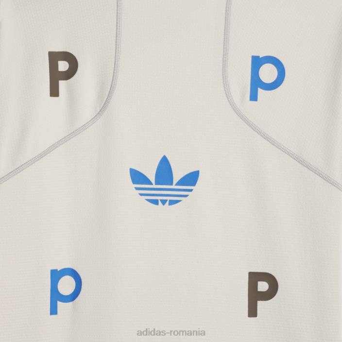 Adidas tricou elegant gri cu mânecă scurtă pop tech bărbați beatitudine/alb/gri 2JBN6703