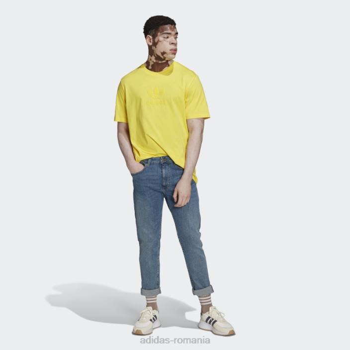 Adidas tricou galben de stradă serie trefoil bărbați galben 2JBN14861