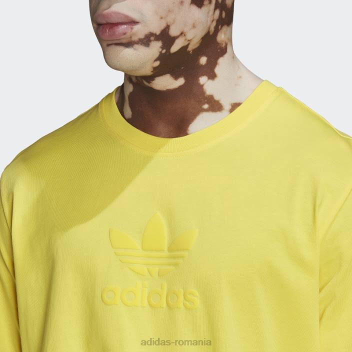 Adidas tricou galben de stradă serie trefoil bărbați galben 2JBN14861