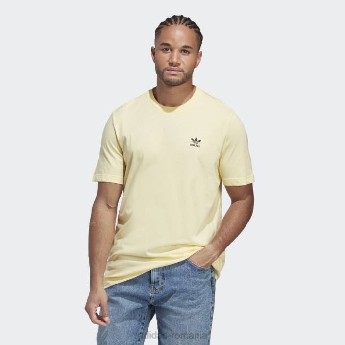 Adidas tricou galben trefoil essentials bărbați galben 2JBN14500