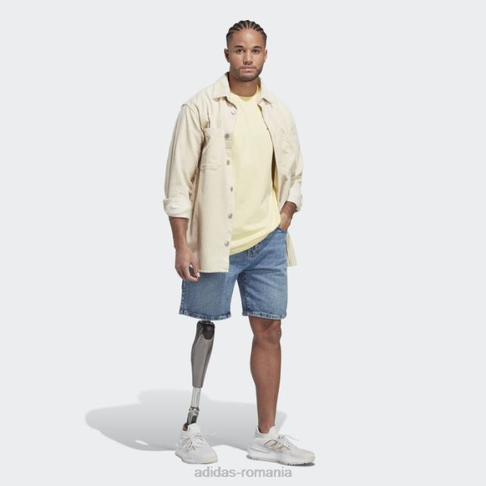 Adidas tricou galben trefoil essentials bărbați galben 2JBN14500