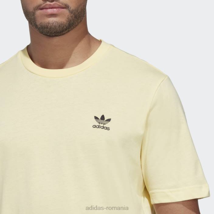 Adidas tricou galben trefoil essentials bărbați galben 2JBN14500