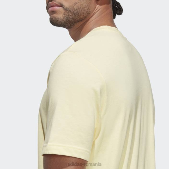 Adidas tricou galben trefoil essentials bărbați galben 2JBN14500