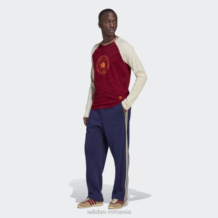 Adidas tricou grafic adidas cu mânecă lungă bonner burgundy Wales bărbați Burgundia 2JBN1683