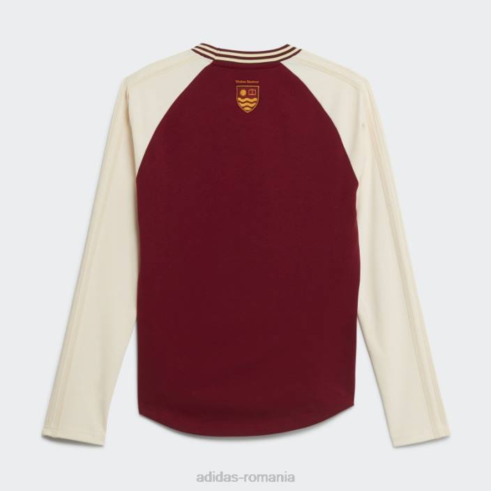Adidas tricou grafic adidas cu mânecă lungă bonner burgundy Wales bărbați Burgundia 2JBN1683
