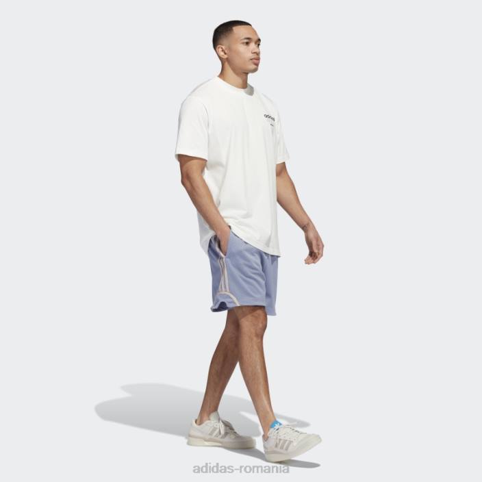 Adidas tricou grafic alb de baschet streetball bărbați alb 2JBN6070